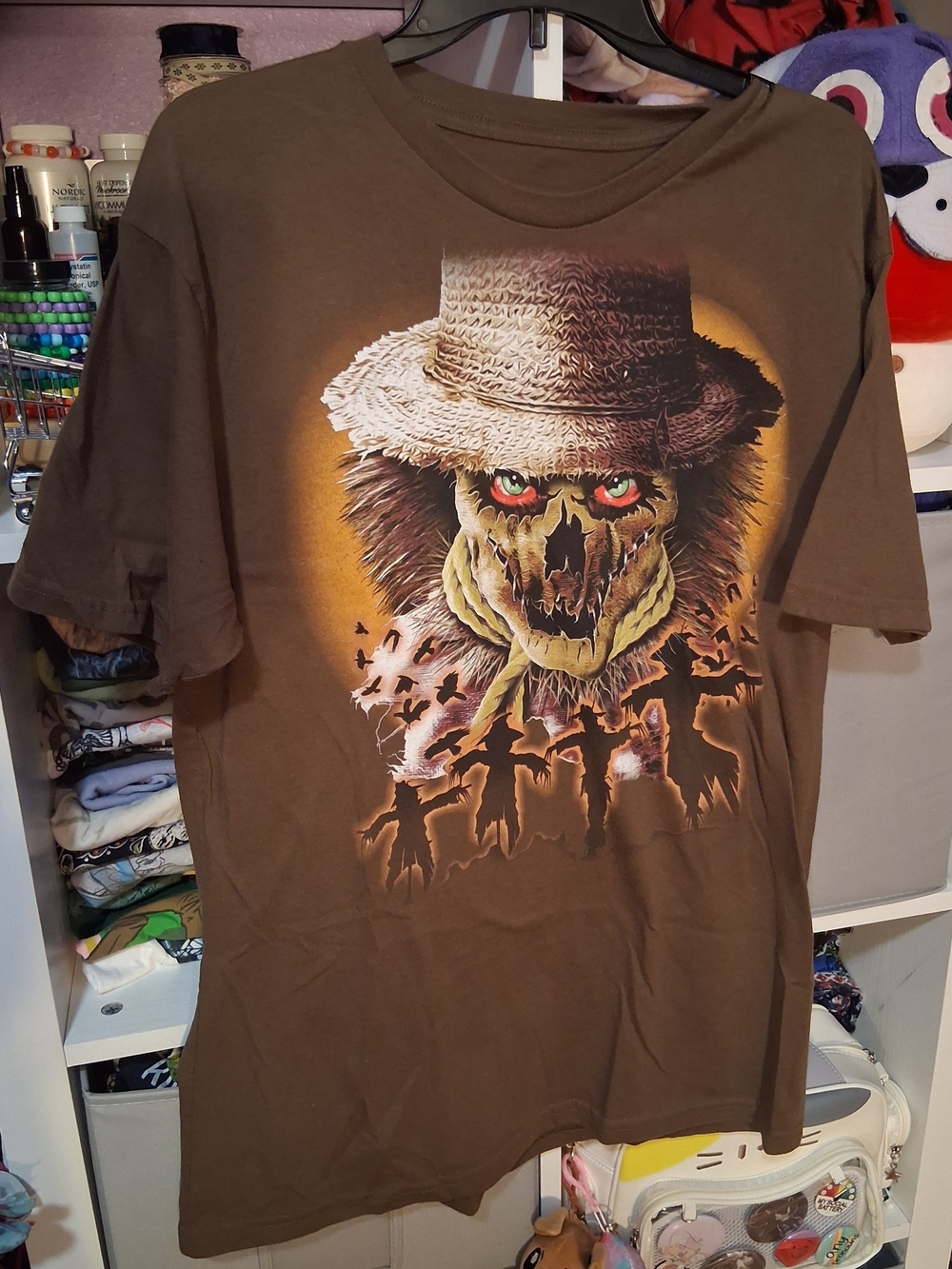 Men's Graphic Scarecrow T-Shirt in Brown